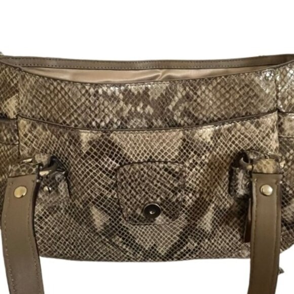 Coach Campbell Satchel Snakeskin Convertible Leather Shoulder Bag Purse - NWOT - Picture 8 of 14